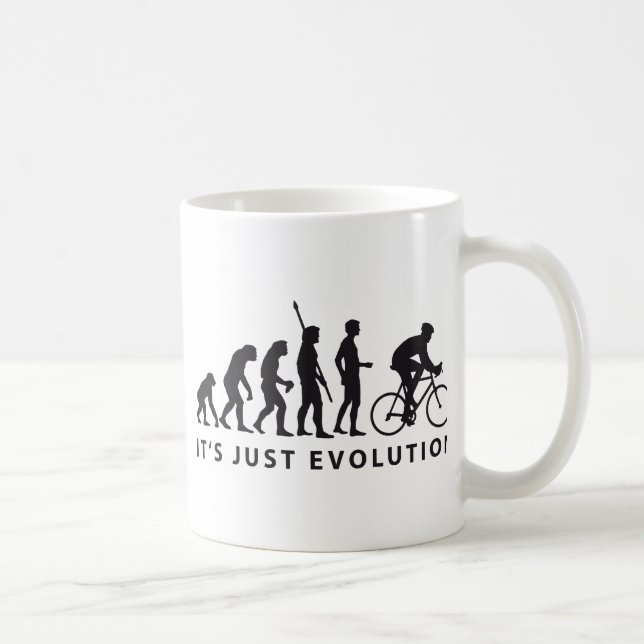 evolution bicycle coffee mug (Right)