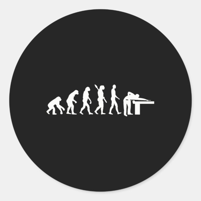 Evolution Billiards  Classic Round Sticker (Front)