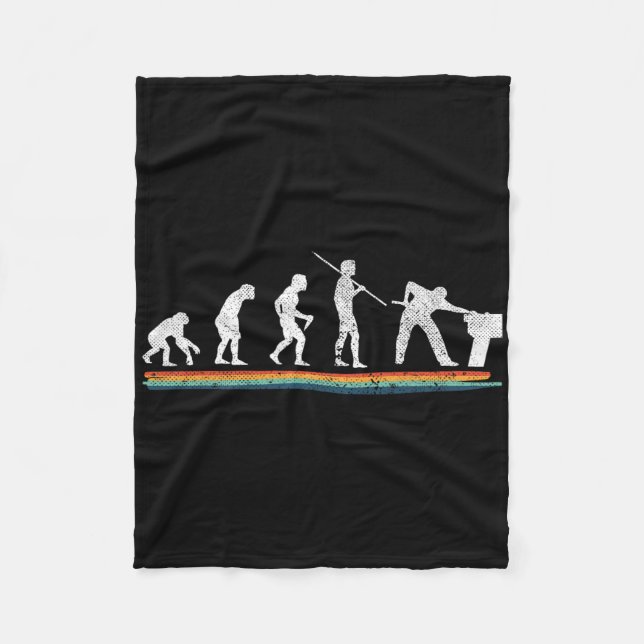 Evolution Billiards Funny Vintage  Fleece Blanket (Front)