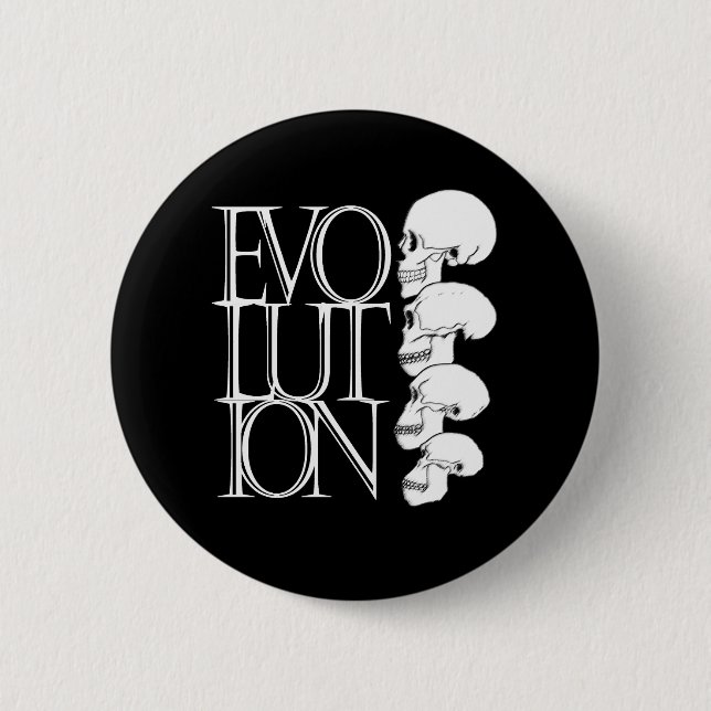 Evolution (Black) 6 Cm Round Badge (Front)