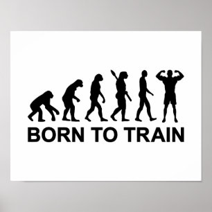 Evolution Bodybuilding born to train Poster