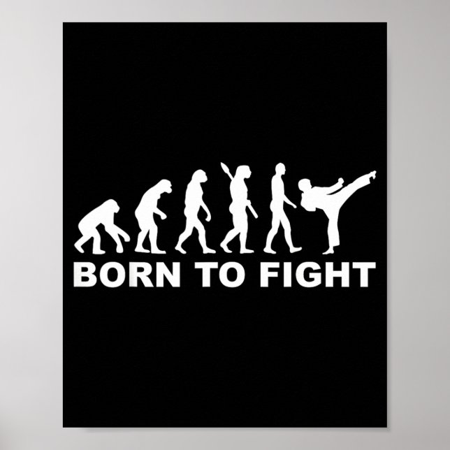 Evolution born to fight Karate Poster (Front)