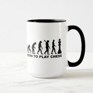 Evolution born to play chess mug