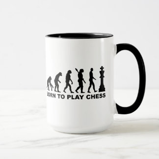 Evolution born to play chess mug