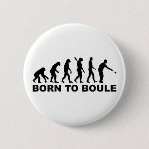 Evolution Boule Petanque 6 Cm Round Badge