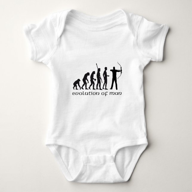 evolution bow and arrow baby bodysuit (Front)