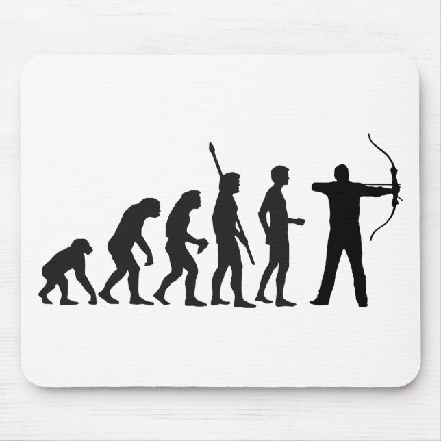 evolution bow and arrow mouse mat (Front)