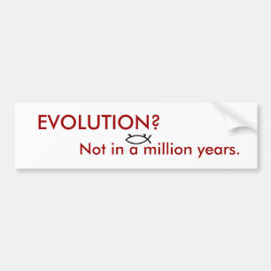 EVOLUTION? BUMPER STICKER