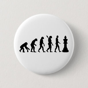 Evolution Chess king 6 Cm Round Badge