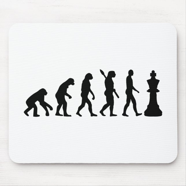 Evolution Chess king Mouse Mat (Front)