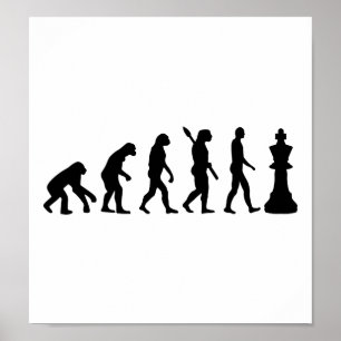 Evolution Chess king Poster