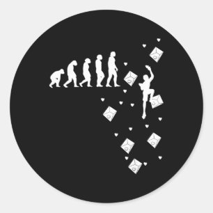 Evolution Climbing Sport Climbing Bouldering Climb Classic Round Sticker