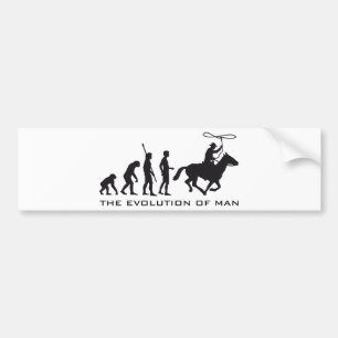 evolution cowboy bumper sticker
