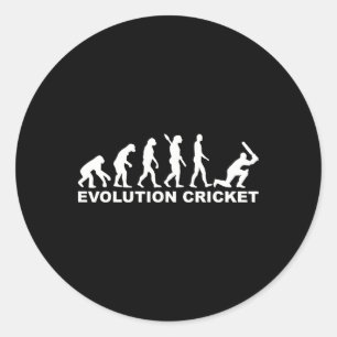 Evolution Cricket Classic Round Sticker