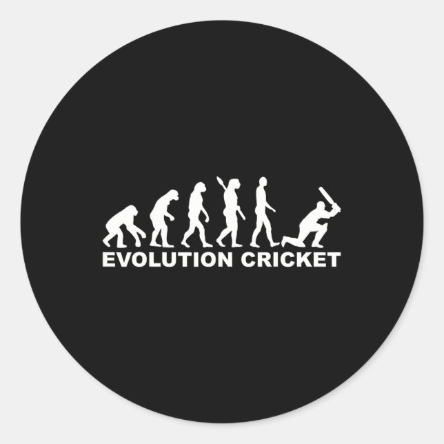 Evolution Cricket  Classic Round Sticker (Front)