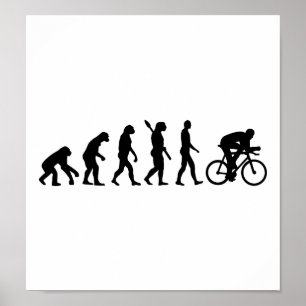 Evolution cycling bicycle poster