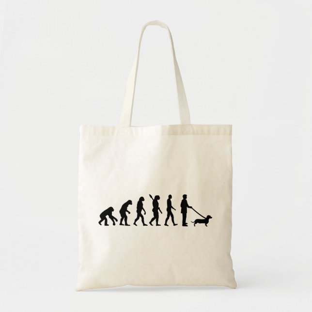 Evolution Dachshund Tote Bag (Front)