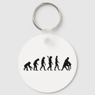 Evolution dancing couple key ring