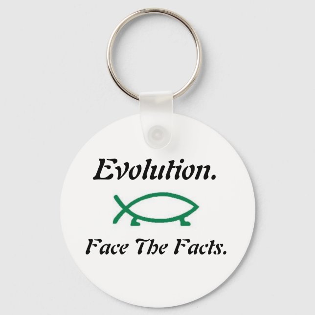 Evolution-Darwin Fish Key Ring (Front)