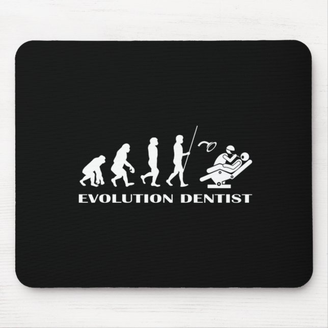 Evolution Dentist Dentistry Teeth Tooth Doctor Gif Mouse Mat (Front)