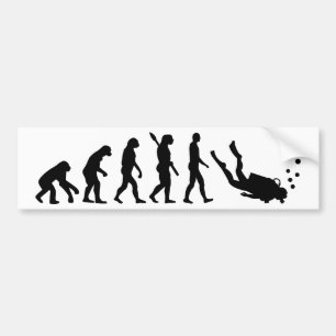 Evolution Diving Bumper Sticker