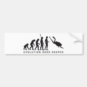 evolution diving bumper sticker