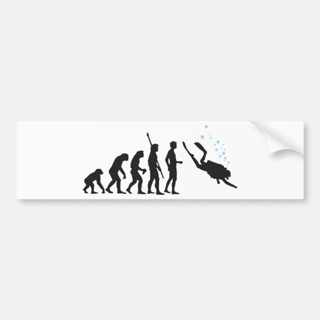 evolution diving bumper sticker (Front)