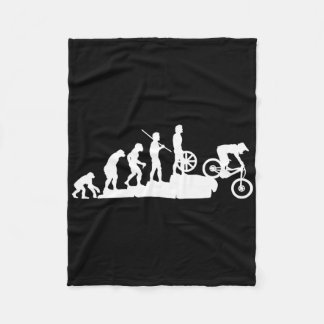 Evolution Downhill Mountain Bike Mtb Mountain Biki Fleece Blanket