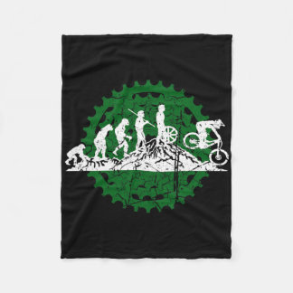 Evolution Downhill Mountain Bike Mtb Mountain Biki Fleece Blanket
