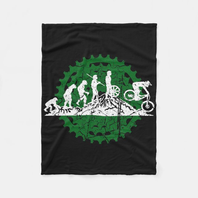 Evolution Downhill Mountain Bike Mtb Mountain Biki Fleece Blanket (Front)