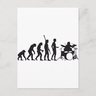 evolution drummer postcard