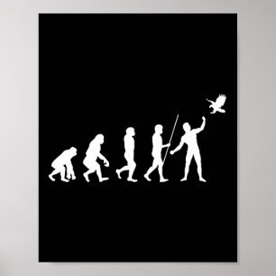 Evolution Falconer Falcon Falconry Falcons Hunting Poster