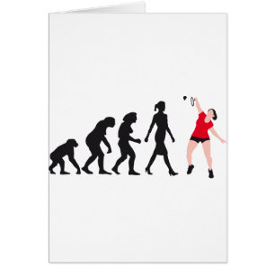evolution female badminton player