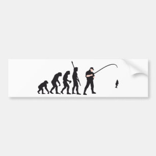 evolution fishing bumper sticker