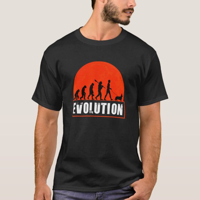 Evolution For Men Women Corgi T-Shirt (Front)