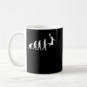 Evolution from Monkey Ape to Human Basketball Play Coffee Mug