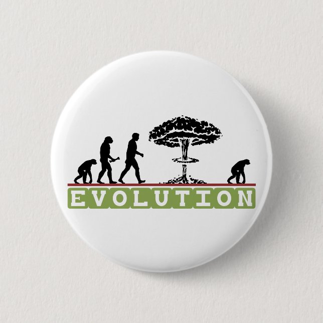 Evolution Funny Evolve 6 Cm Round Badge (Front)