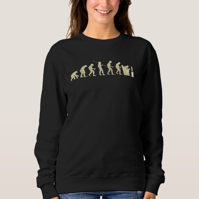 Evolution Gamer Computer Freak Geek Nerd Gaming Ga Sweatshirt (Front)