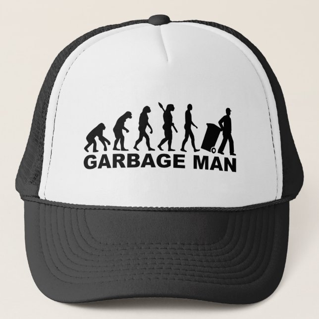 Evolution garbage man trucker hat (Front)