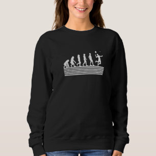 Evolution Graphic Badminton Player Shuttlecock Spo Sweatshirt
