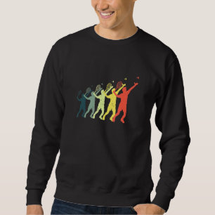 Evolution Graphic Badminton Player Shuttlecock Spo Sweatshirt