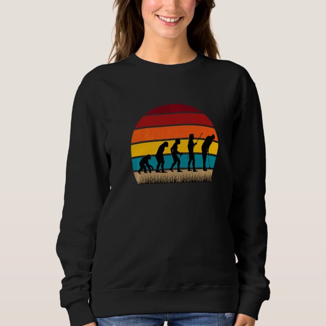 Evolution Graphic Golfer Golf Player Golfing Golf  Sweatshirt (Front)
