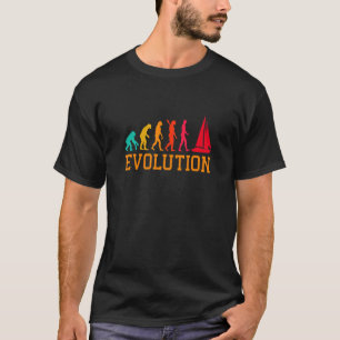 Evolution Graphic Sailboat Captain Sailing Sea Boa T-Shirt