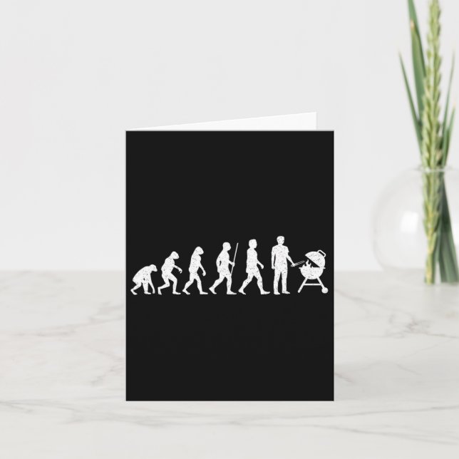 Evolution Grilling Funny Bbq Grill Rbecue  Card (Front)