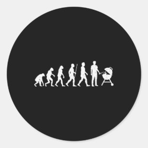 Evolution Grilling Funny Bbq Grill Rbecue  Classic Round Sticker