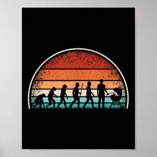 Evolution Grilling Funny Bbq Retro Grill Barbecue Poster