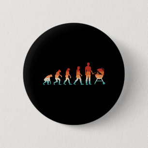 Evolution Grilling Funny Bbq Retro Grill Rbecue 6 Cm Round Badge