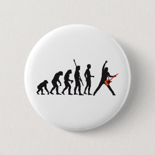 evolution guitar 6 cm round badge