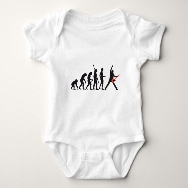evolution guitar baby bodysuit (Front)