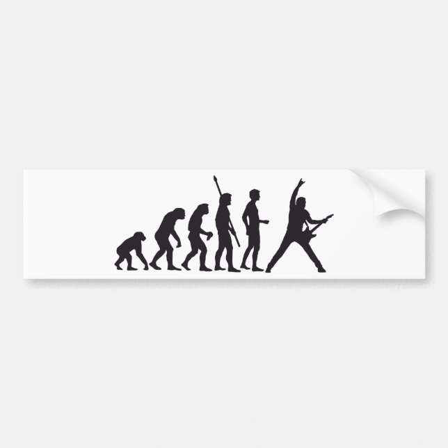 evolution guitar bumper sticker (Front)